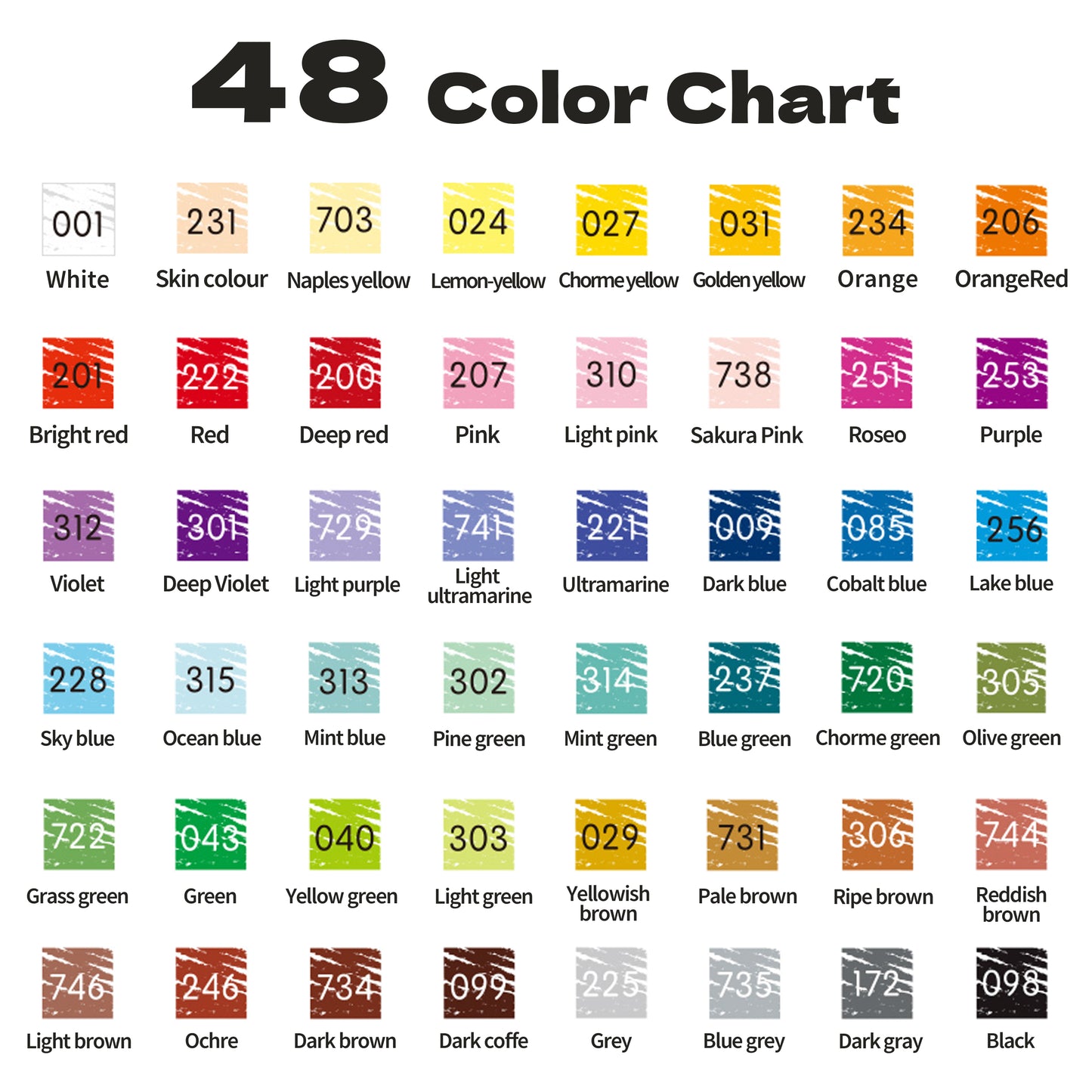 パステル 48色